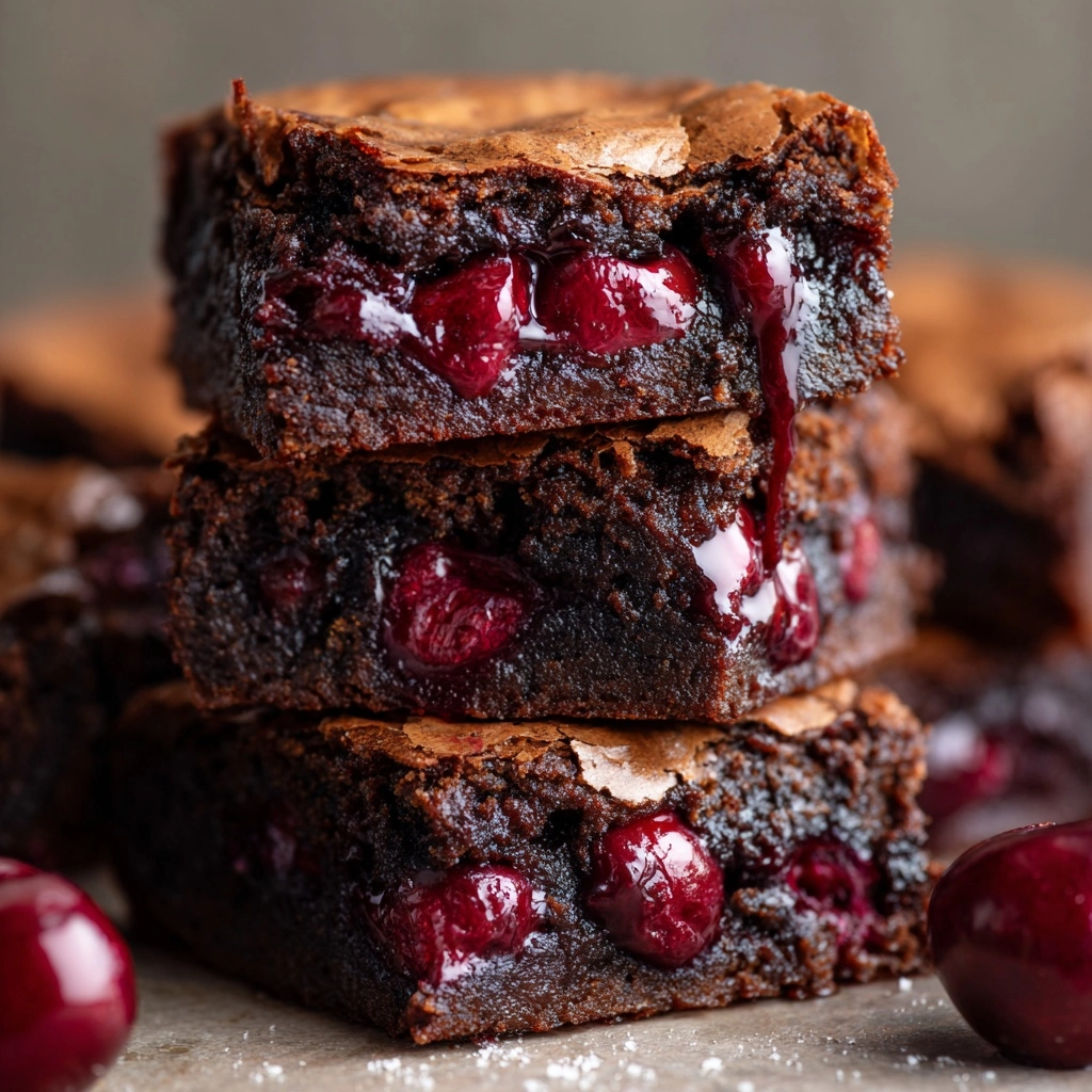 Chocolate Rhubarb Brownies Recipe - Recipe Image