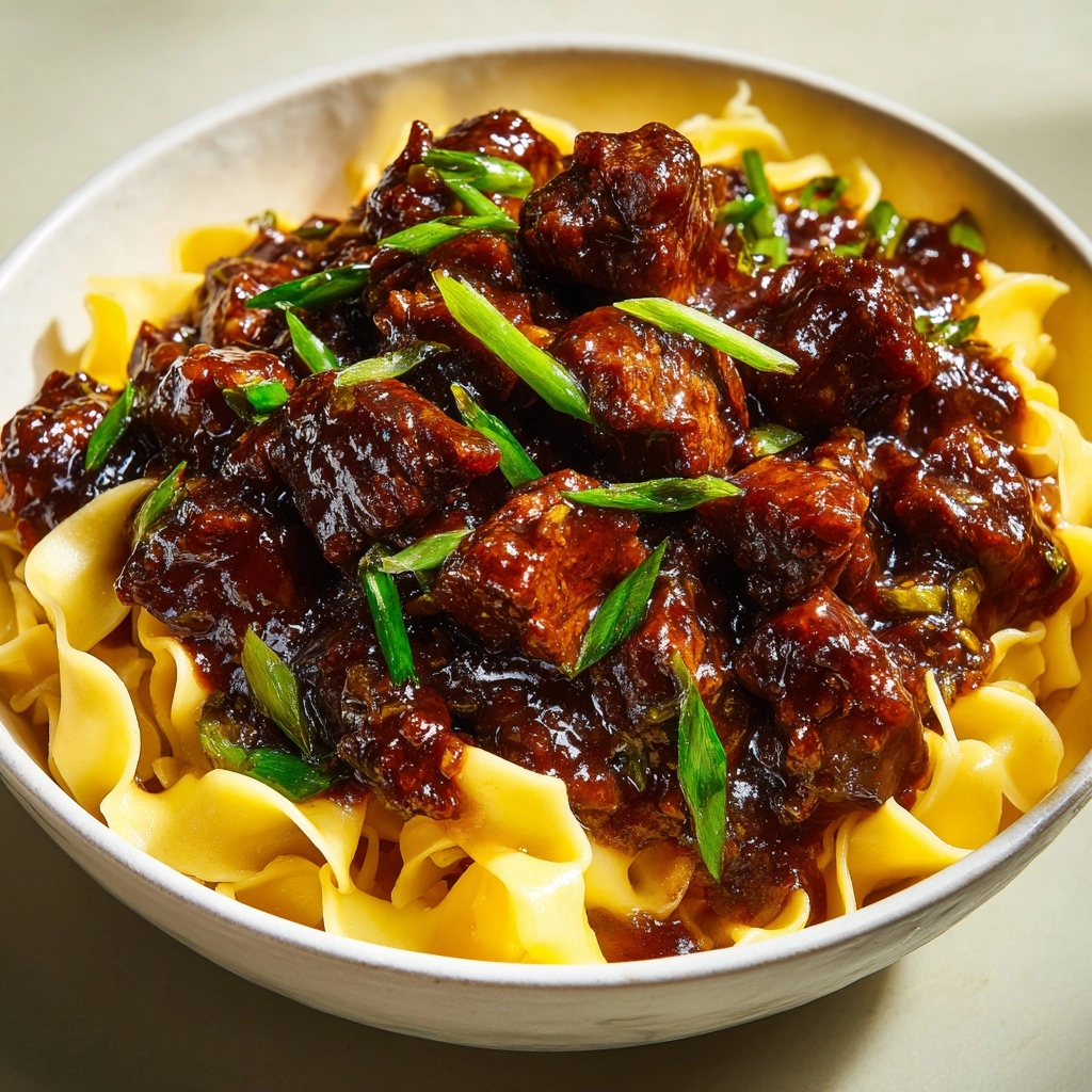 Slow Cooker Korean Beef Noodles Recipe - Recipe Image