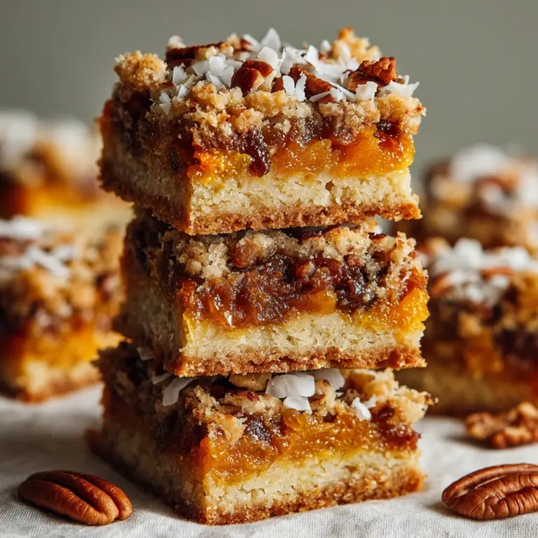 Apricot Coconut Pecan Bars Recipe