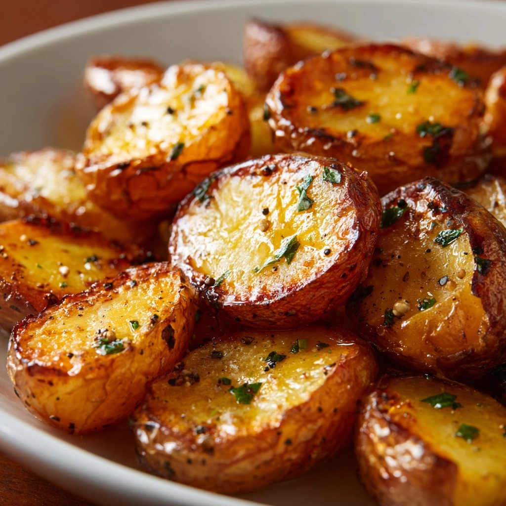 Baked Garlic Butter Potatoes Recipe - Recipe Image