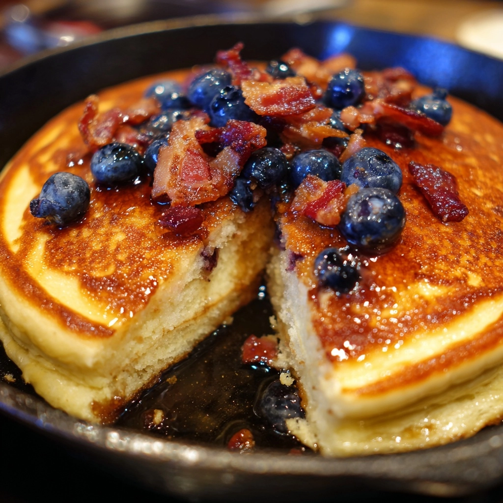 Crispy, Fluffy Oven-Baked Skillet Pancake Recipe - Recipe Image