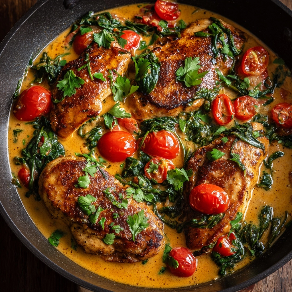 Chicken Curry with Coconut Milk, Tomatoes & Spinach Recipe - Recipe Image