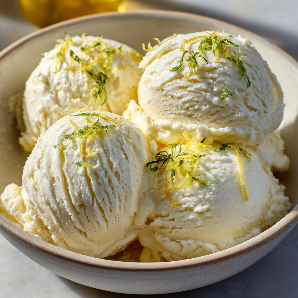 Homemade Lemon Cheesecake Ice Cream Recipe - Recipe Image