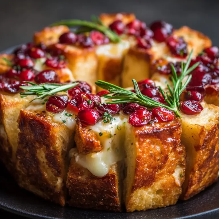 Pull-Apart Sourdough Brie and Cranberry Bread Recipe