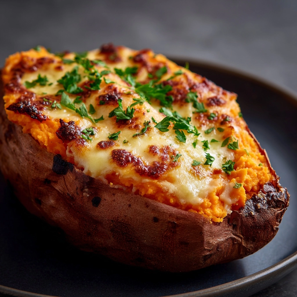 Twice Baked Sweet Potatoes Recipe - Recipe Image