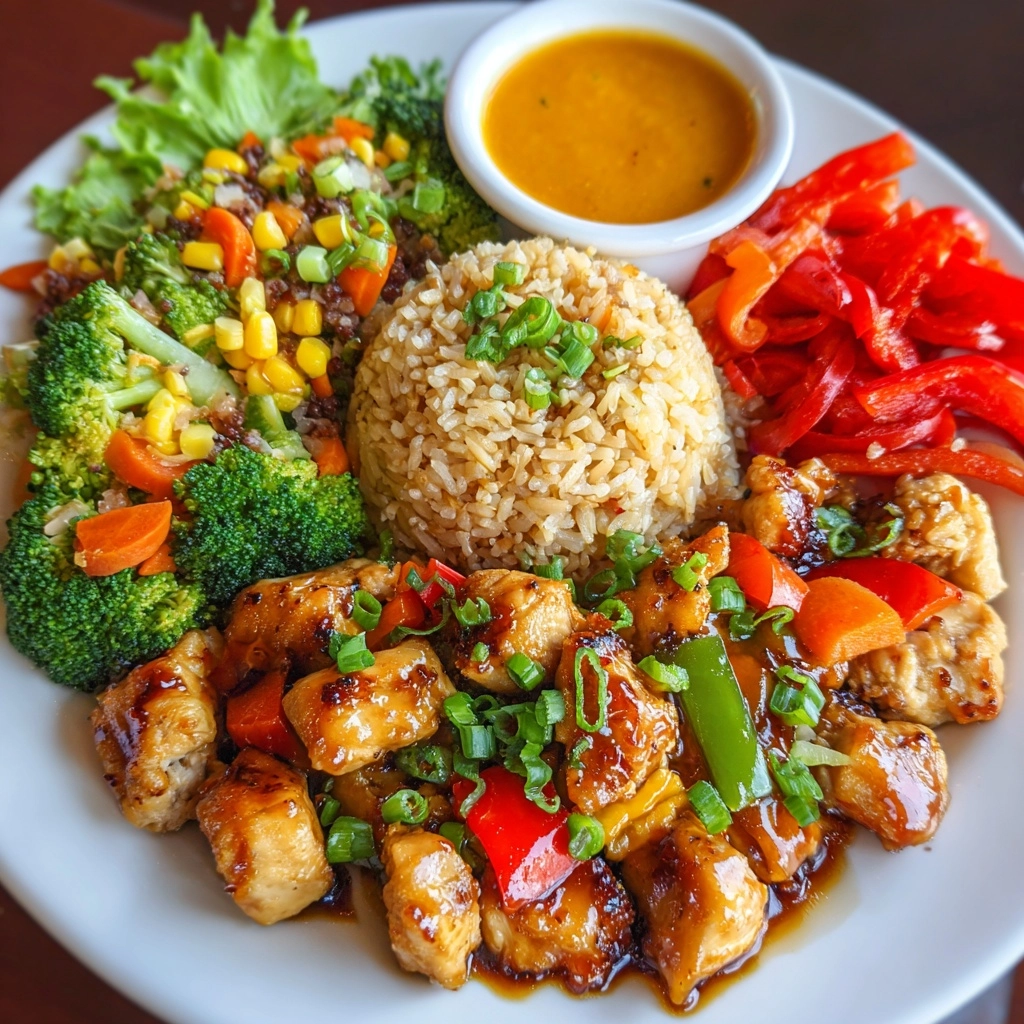 Hibachi Chicken & Veggies with Fried Rice Recipe - Recipe Image