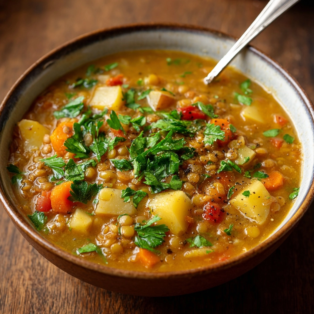 One Pot Turkey Lentil Soup Recipe - Recipe Image
