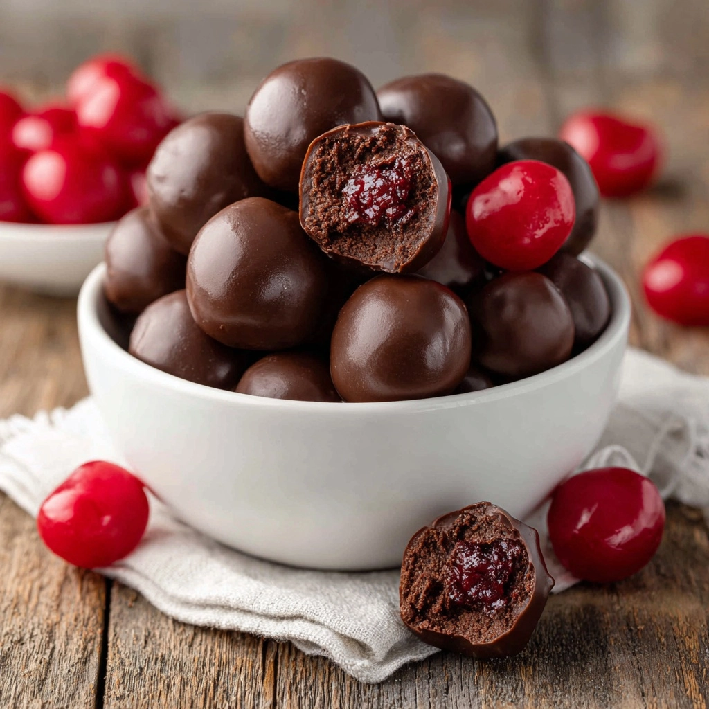 Chocolate Covered Cherry Brownie Bombs Recipe - Recipe Image