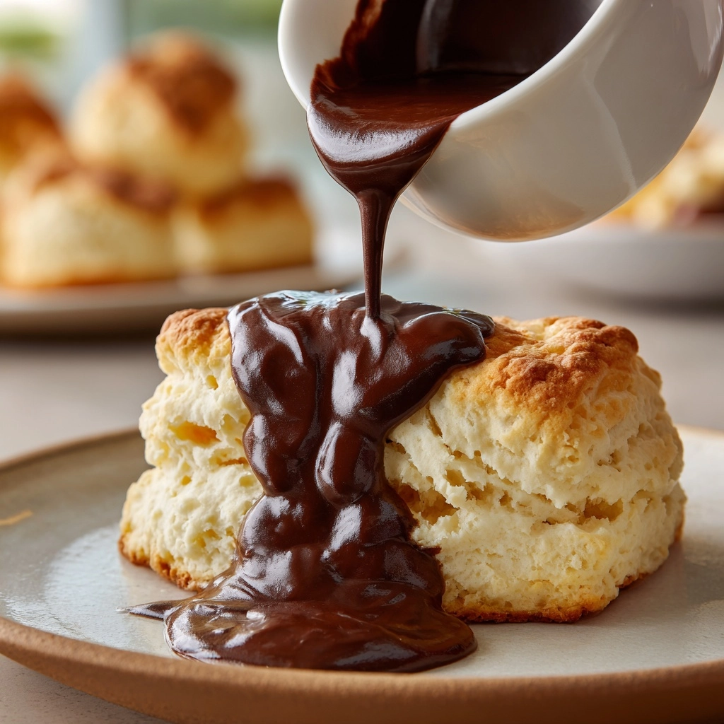 Chocolate Gravy and Biscuits Recipe - Recipe Image