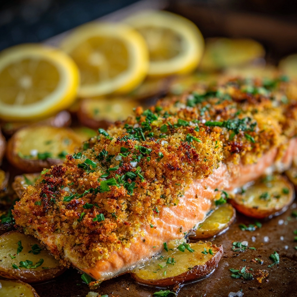 Potato-Crusted Salmon: A Crispy and Elegant Dinner Recipe - Recipe Image