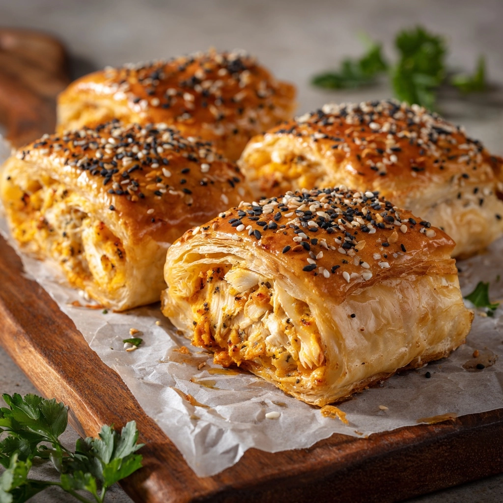 Chicken and Cheese Pastry Rolls Recipe - Recipe Image