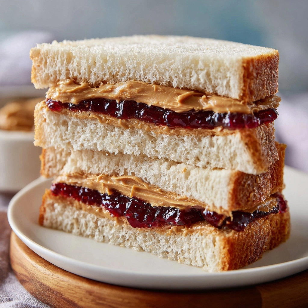 Classic Peanut Butter and Jelly Sandwich Recipe - Recipe Image