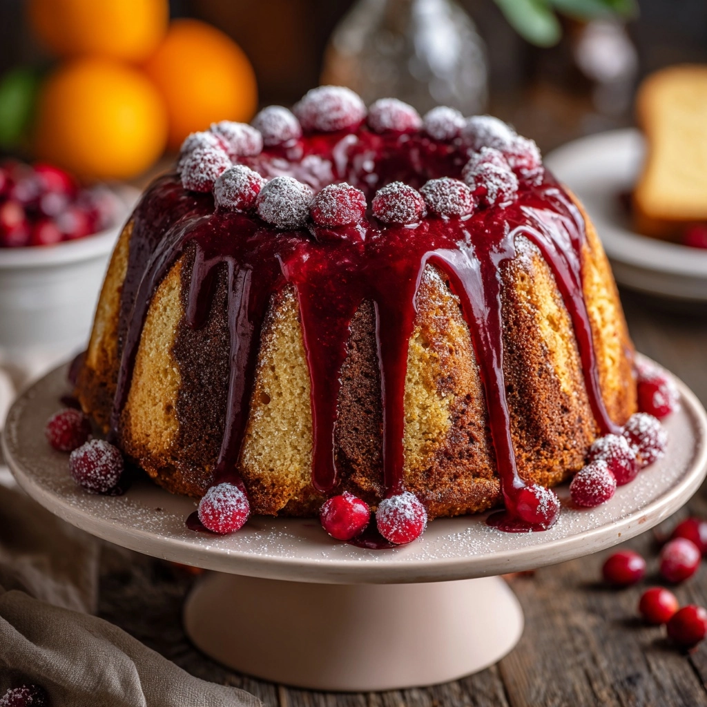 Cranberry Orange Bundt Cake Recipe - Recipe Image