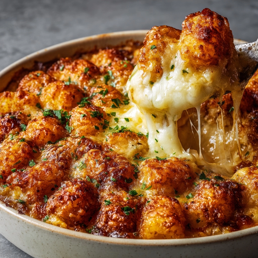Chicken Alfredo Tater Tot Casserole Recipe - Recipe Image