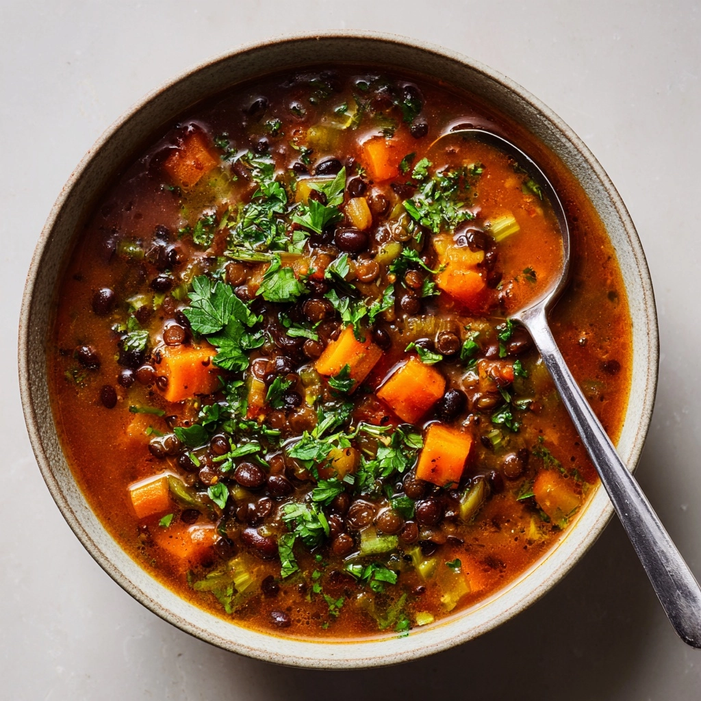 Black Bean and Lentil Soup Recipe - Recipe Image