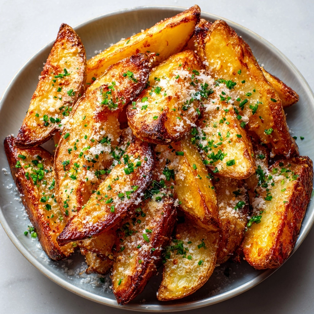 Baked Garlic Parmesan Fries Recipe - Recipe Image
