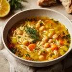 Lemon Orzo Chickpea Soup Recipe