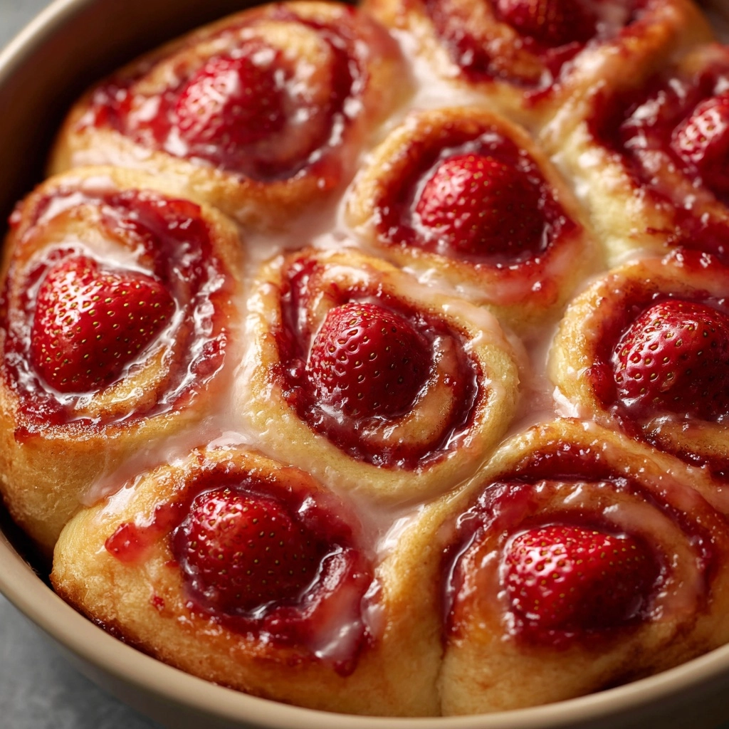 Strawberry Cinnamon Rolls Recipe - Recipe Image