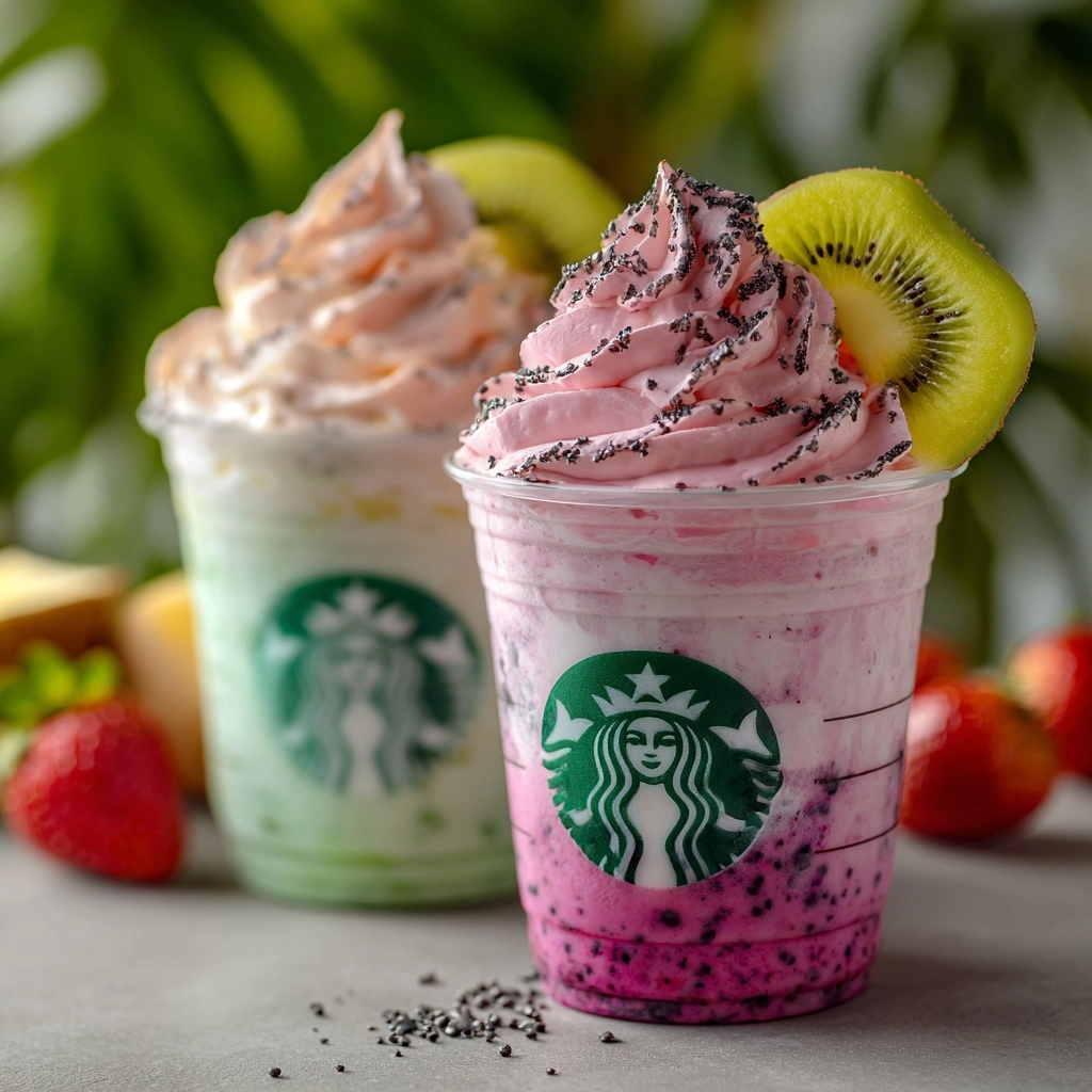 Kiwi Dragonfruit Crush Frappuccinos Recipe