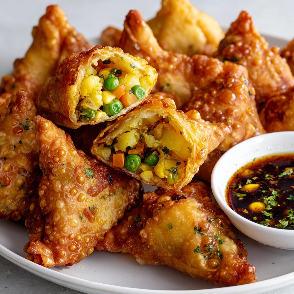 Crispy Vegetable Samosas: A Flavorful Snack or Appetizer Recipe - Recipe Image