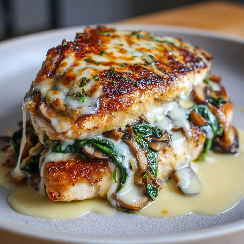 Mushroom Stuffed Chicken Breast Recipe - Recipe Image