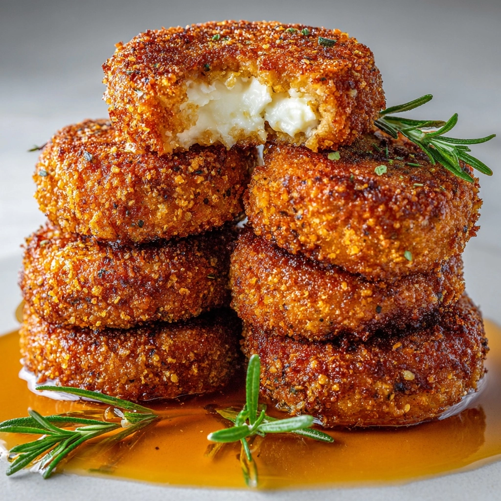 Fried Goat Cheese Balls with Spicy Sage Honey Recipe - Recipe Image