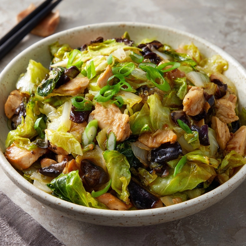 Chinese Chicken Cabbage Stir-Fry Recipe - Recipe Image