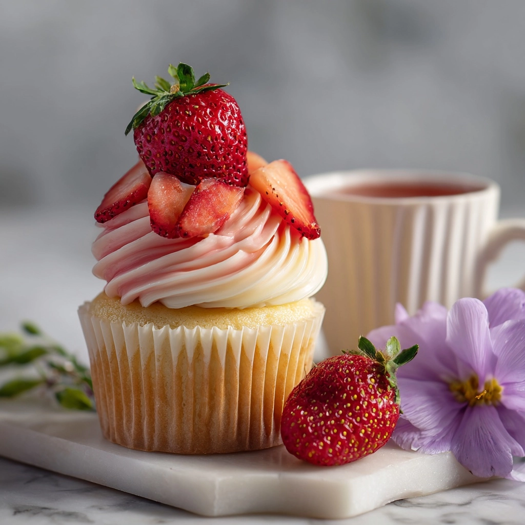 Real Strawberry Cupcakes Recipe - Recipe Image