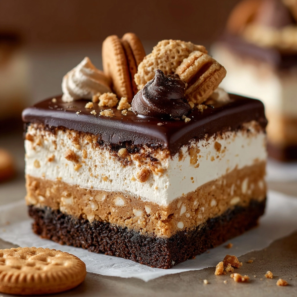 Brownie Layered Cookie Dough Cheesecake Recipe - Recipe Image