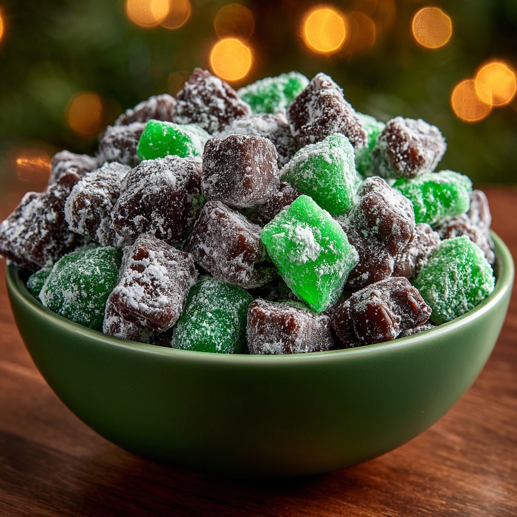 Green Mint Chocolate Muddy Buddies for St Recipe - Recipe Image