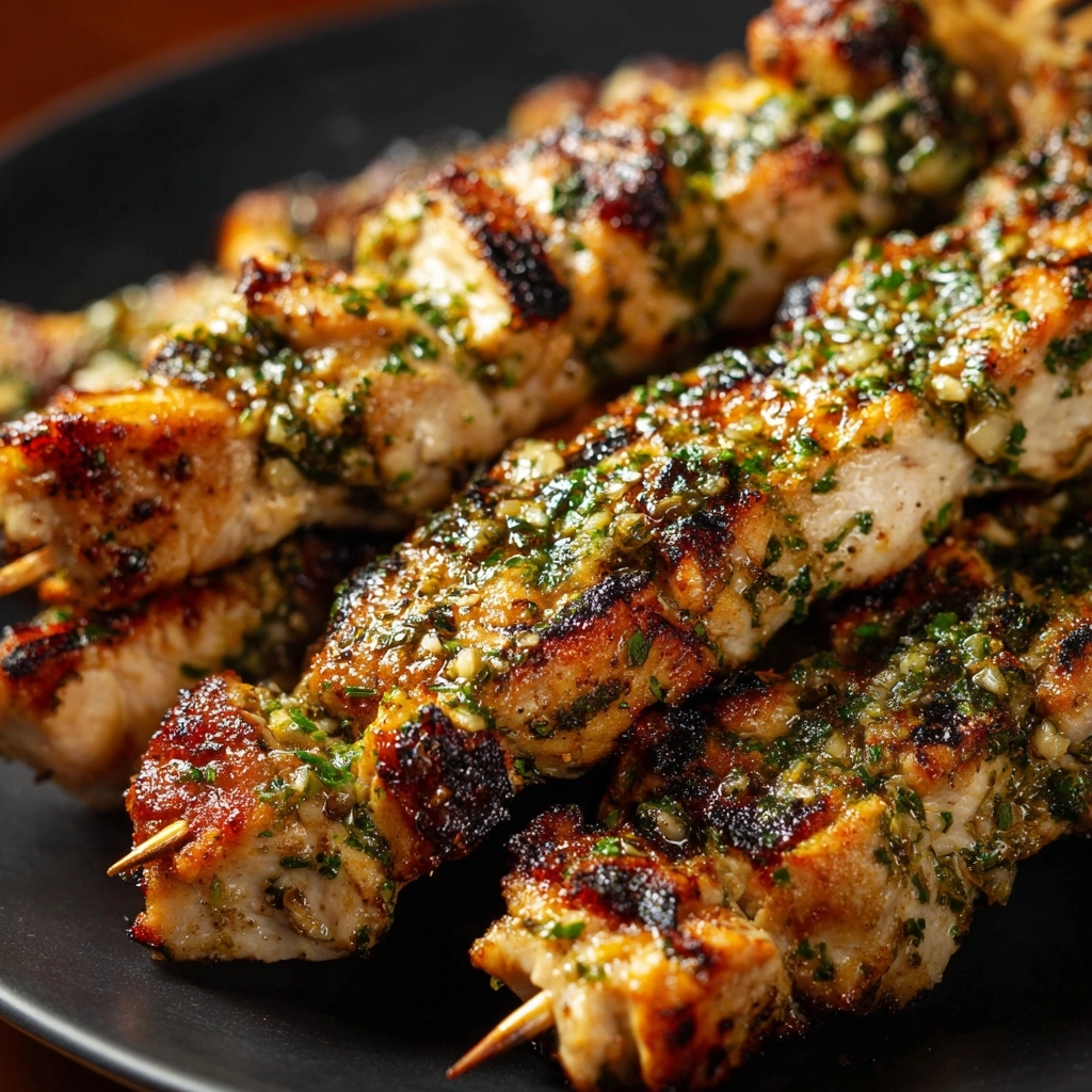 Chicken Skewers with Parmesan and Garlic Recipe - Recipe Image