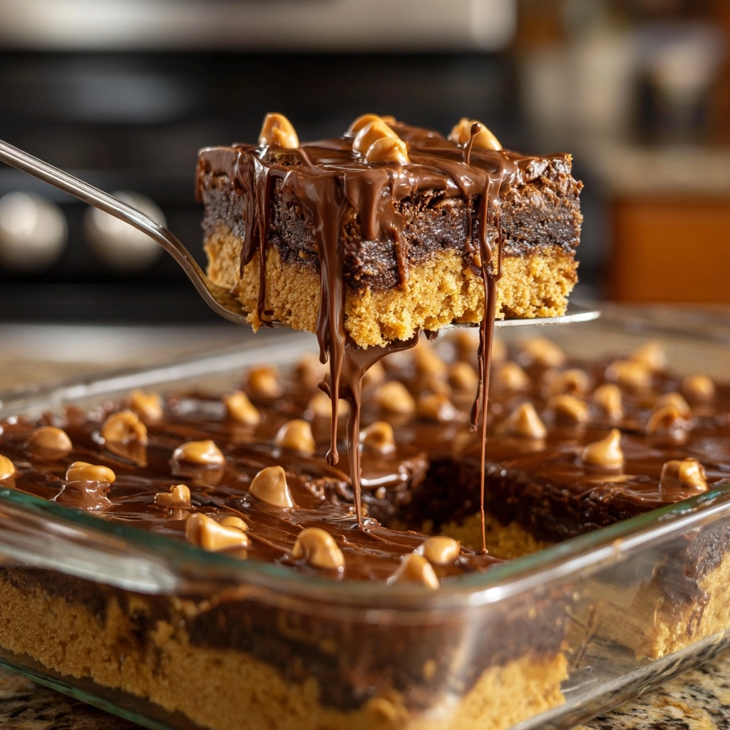 Peanut Butter Cup Dump Cake Recipe - Recipe Image
