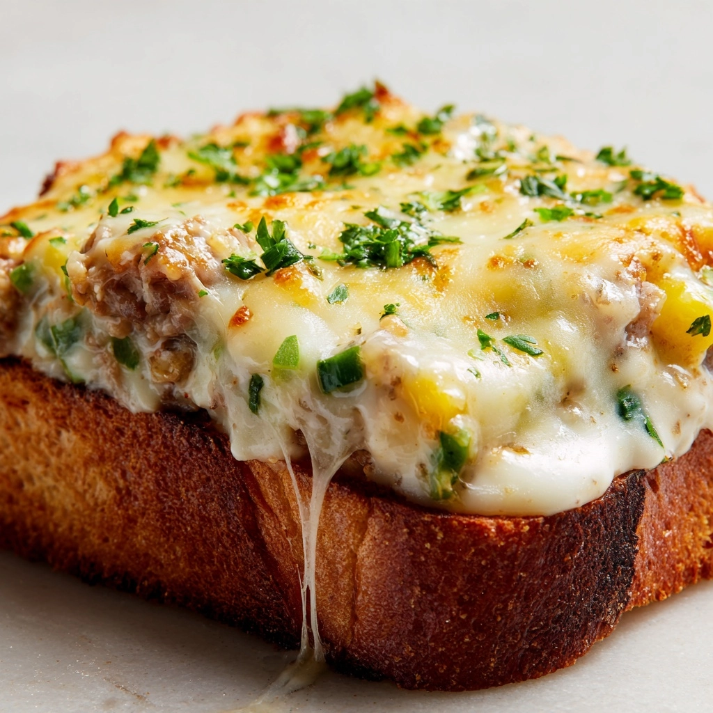 Crispy Cheesy Creamy Tuna Melt Recipe - Recipe Image