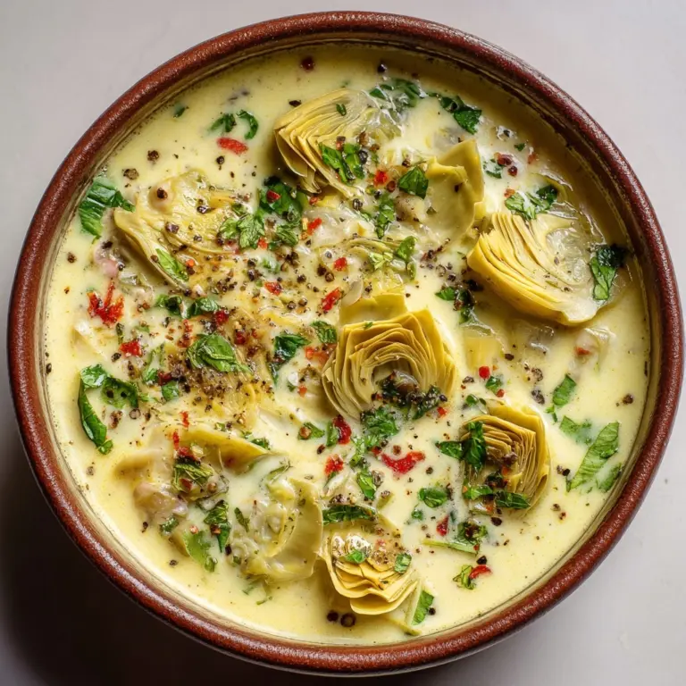 Zesty Tuscan Artichoke Soup Recipe