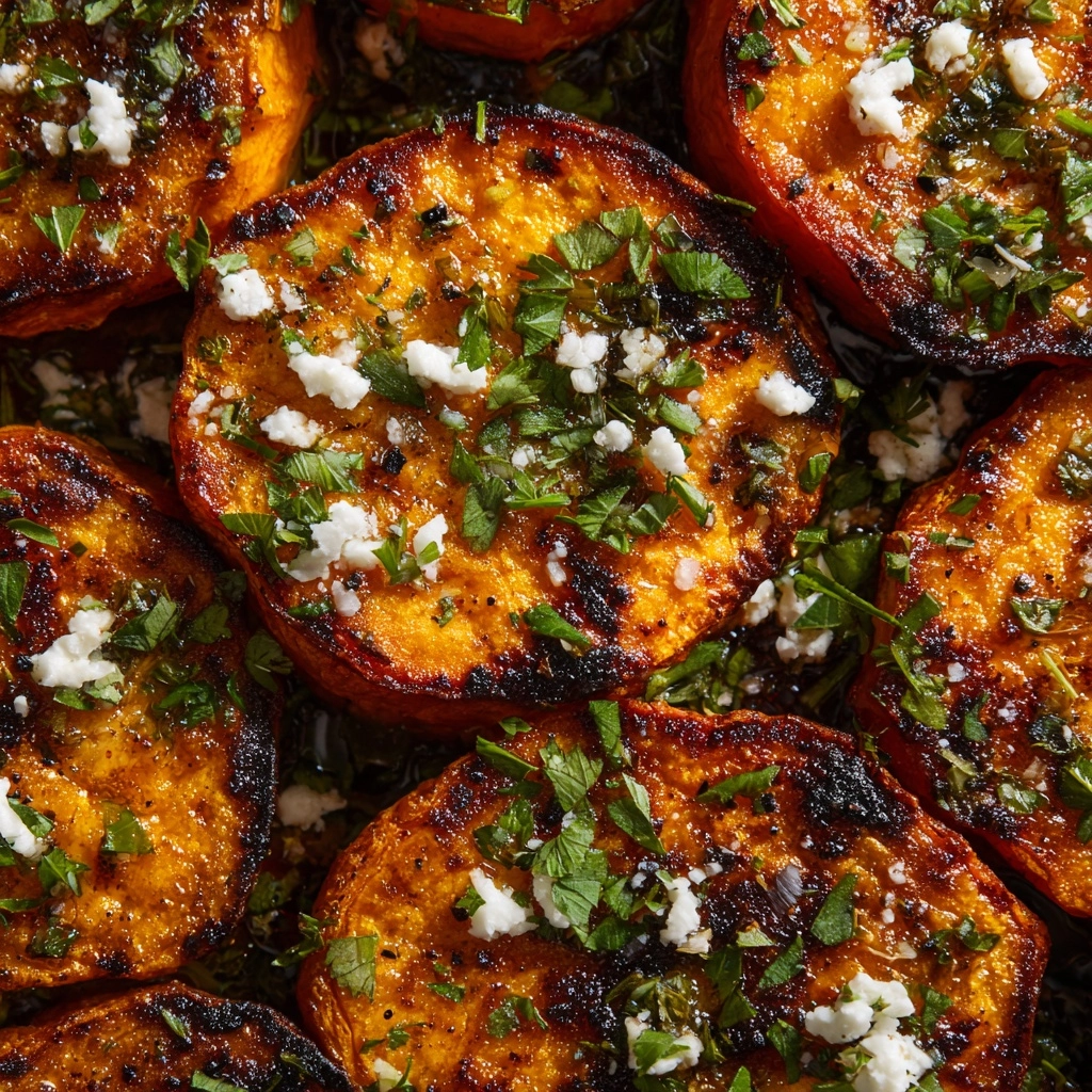 Roasted Sweet Potato Rounds with Honey and Feta Recipe