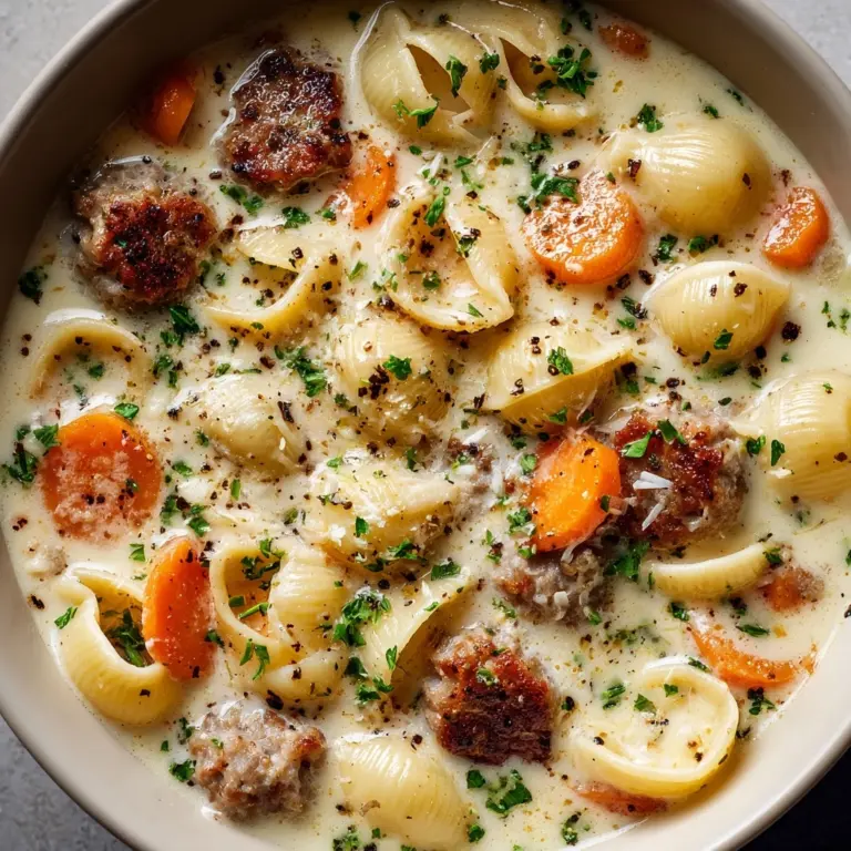 Cozy Ditalini Soup with Creamy Parmesan and Italian Sausage Recipe