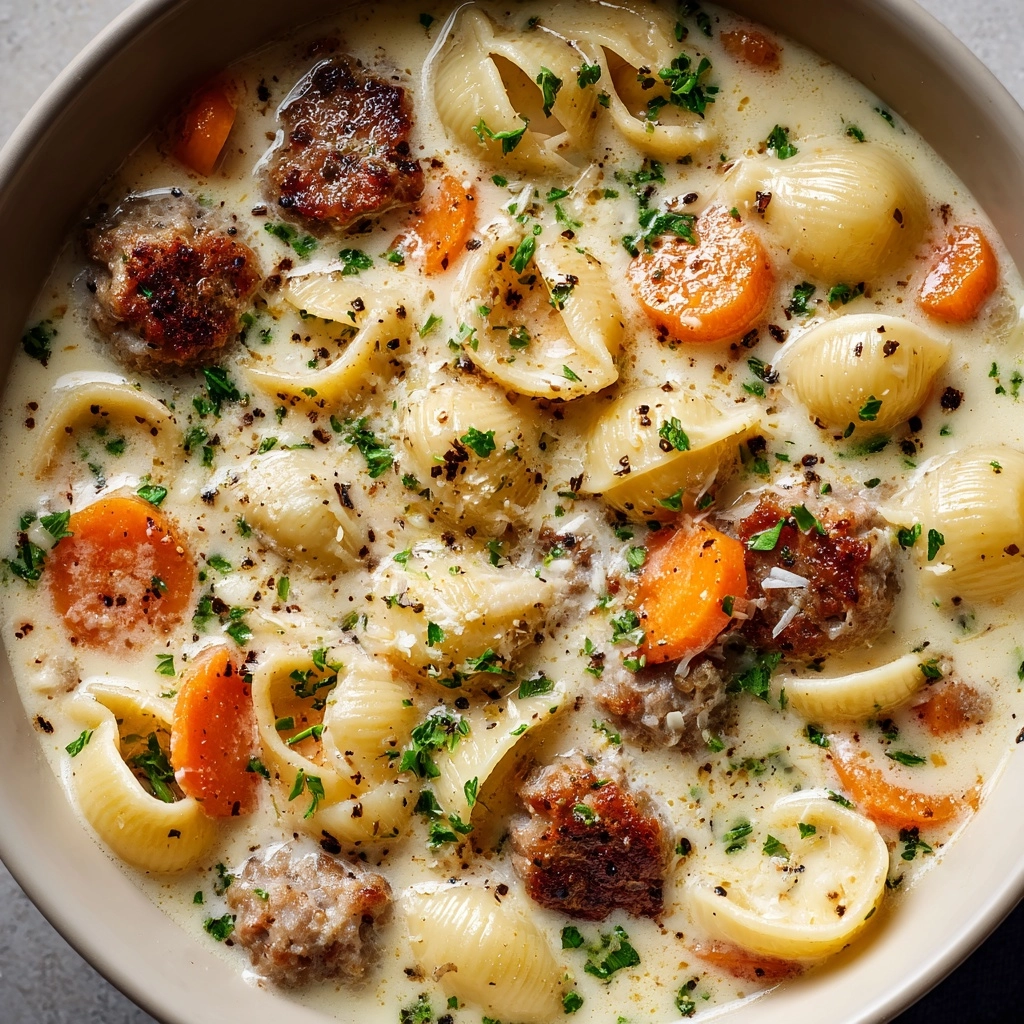 Cozy Ditalini Soup with Creamy Parmesan and Italian Sausage Recipe