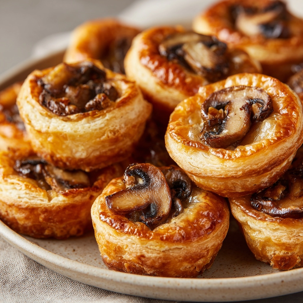 Mushroom Cheese Puff Bites Recipe - Recipe Image