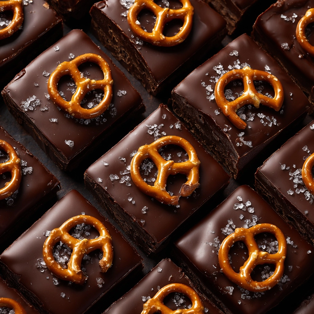 Chocolate Caramel Peanut Butter Pretzel Bars Recipe - Recipe Image