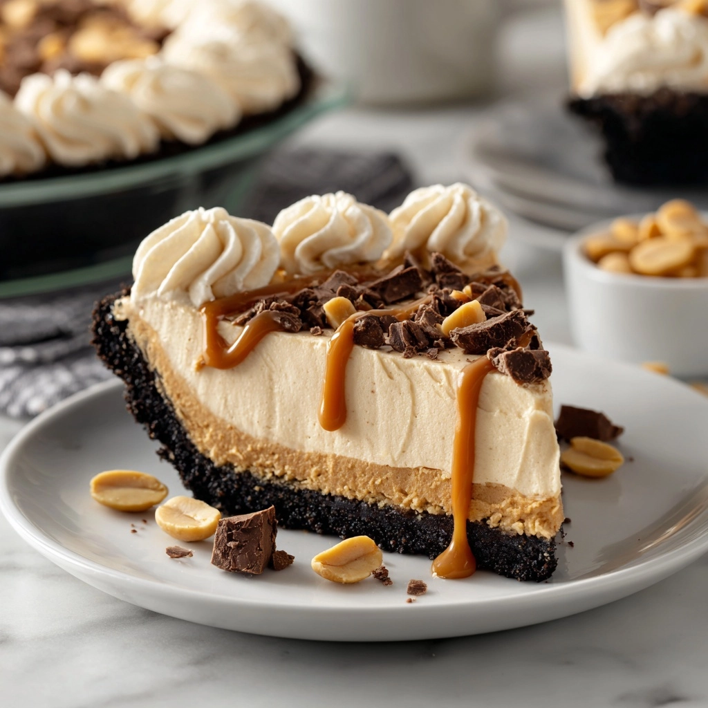 No Bake Cream Cheese Peanut Butter Pie Recipe - Recipe Image