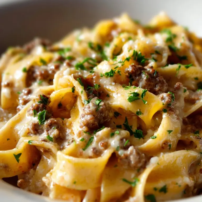 One-Pot Creamy Beef and Garlic Butter Pasta Recipe