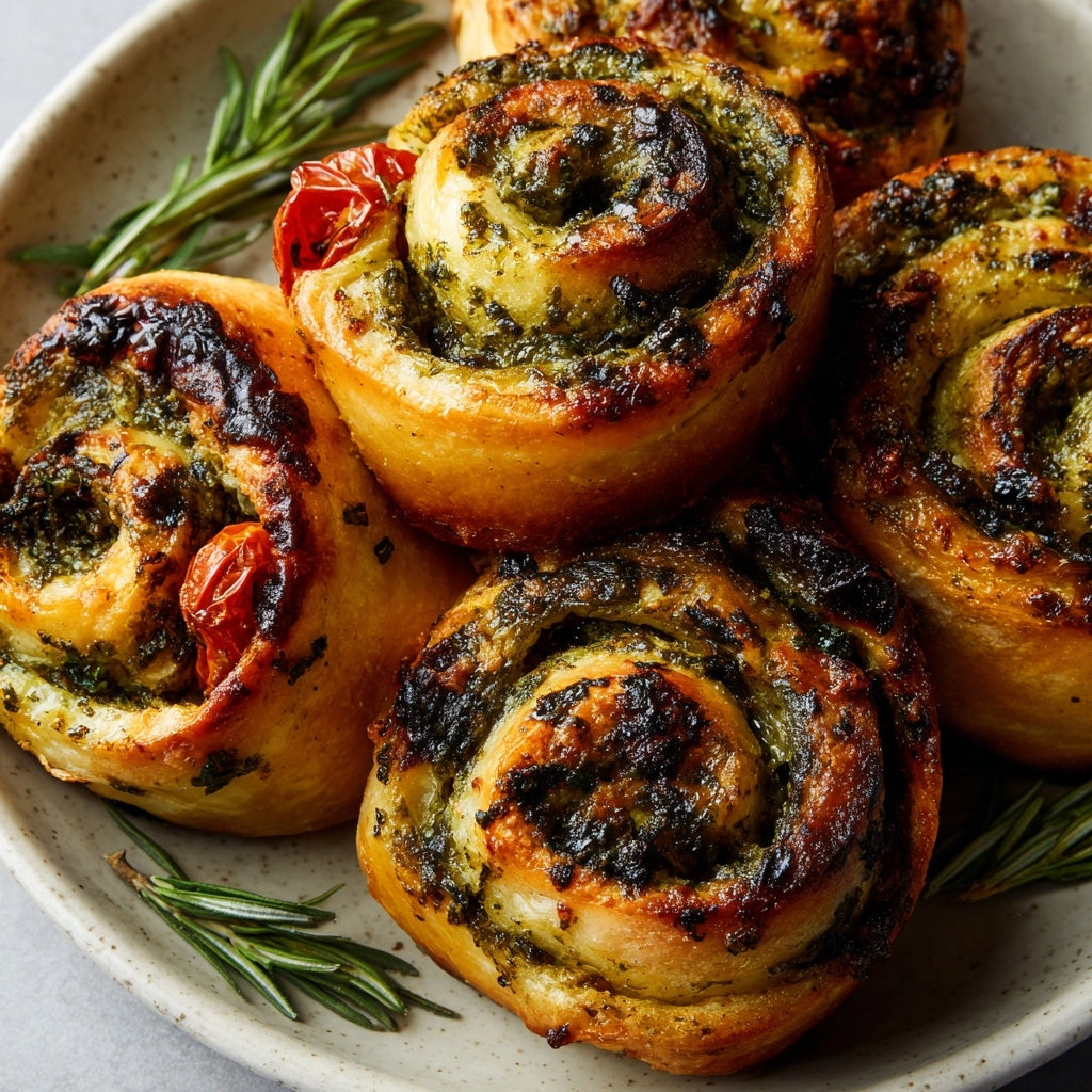 Festive Crescent Rolls with Pesto Recipe - Recipe Image