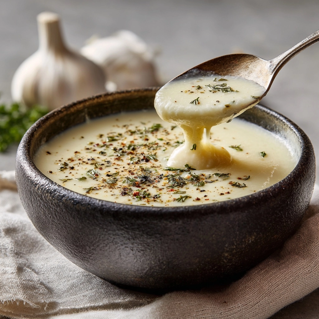 White Garlic Pizza Sauce Recipe - Recipe Image