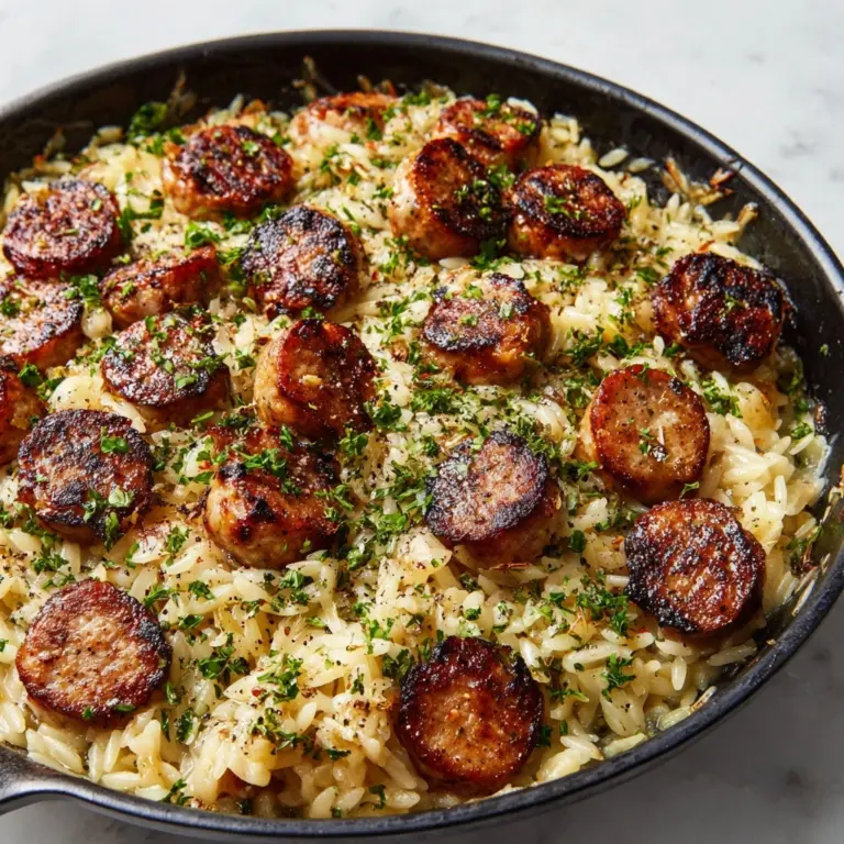 Creamy Chicken Sausage Orzo Recipe
