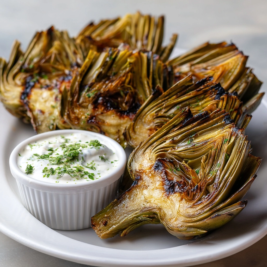 Grilled Artichokes with Garlic Aioli Recipe - Recipe Image
