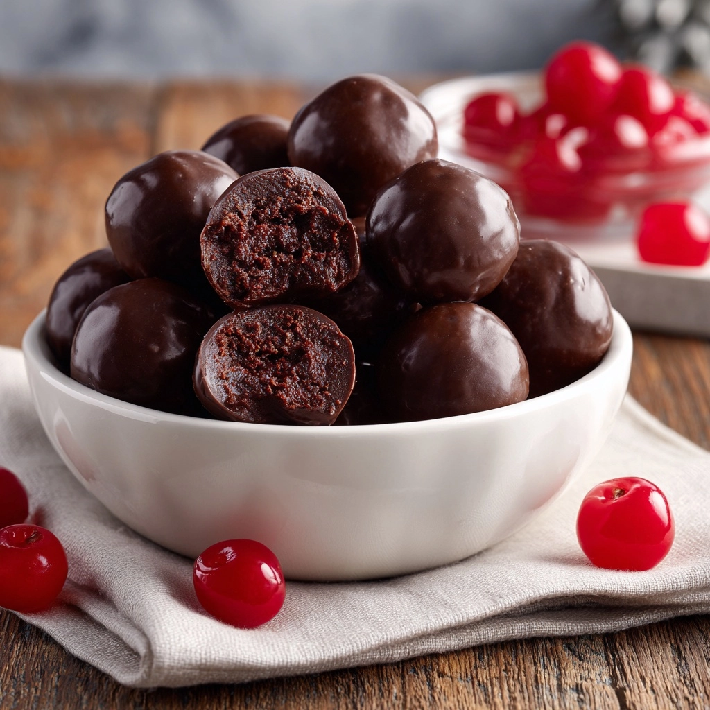 Chocolate Covered Cherry Brownie Bombs Recipe - Recipe Image