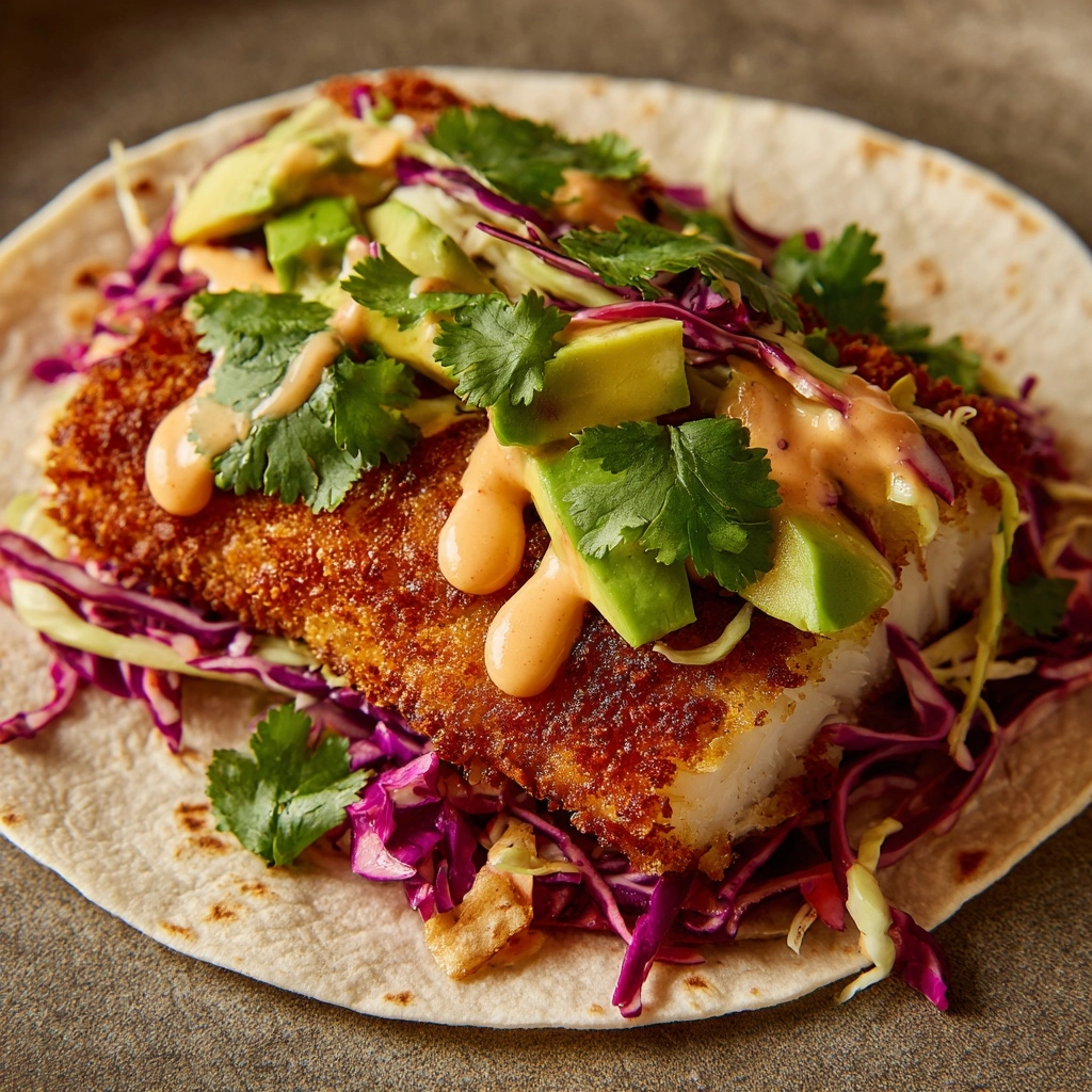 Southern Catfish Tacos with Crunchy Slaw Recipe - Recipe Image
