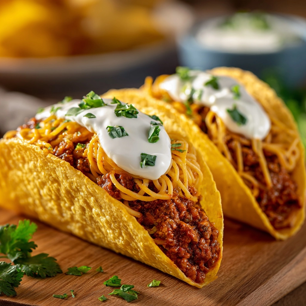 Mama Mia Spaghetti Tacos Recipe - Recipe Image