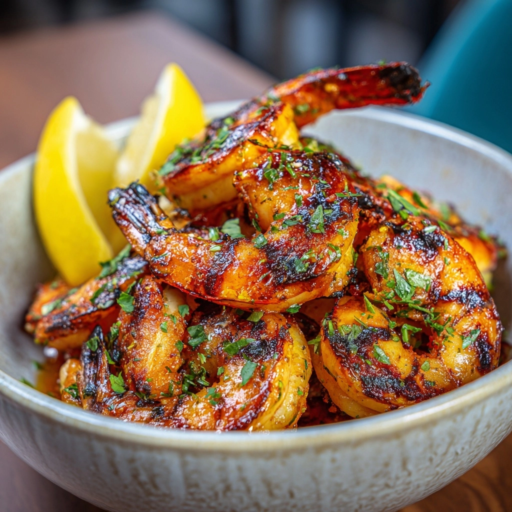 BBQ Grilled Prawns with Garlic, Lemon & Chilli: An Incredible Ultimate Recipe - Recipe Image