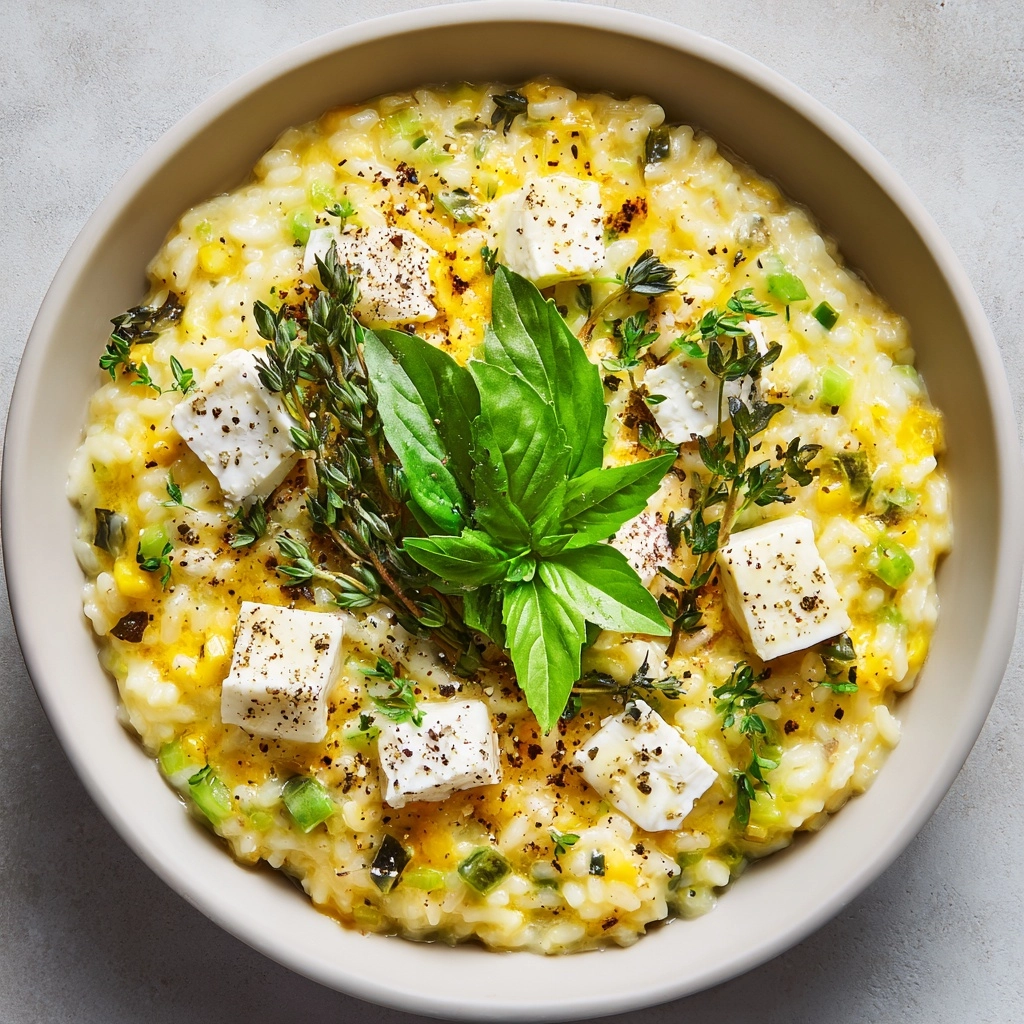 Basil, Leek & Goat Cheese Risotto Recipe - Recipe Image